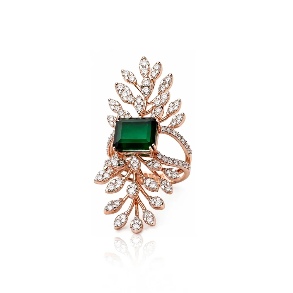 Emerald bush Ring
