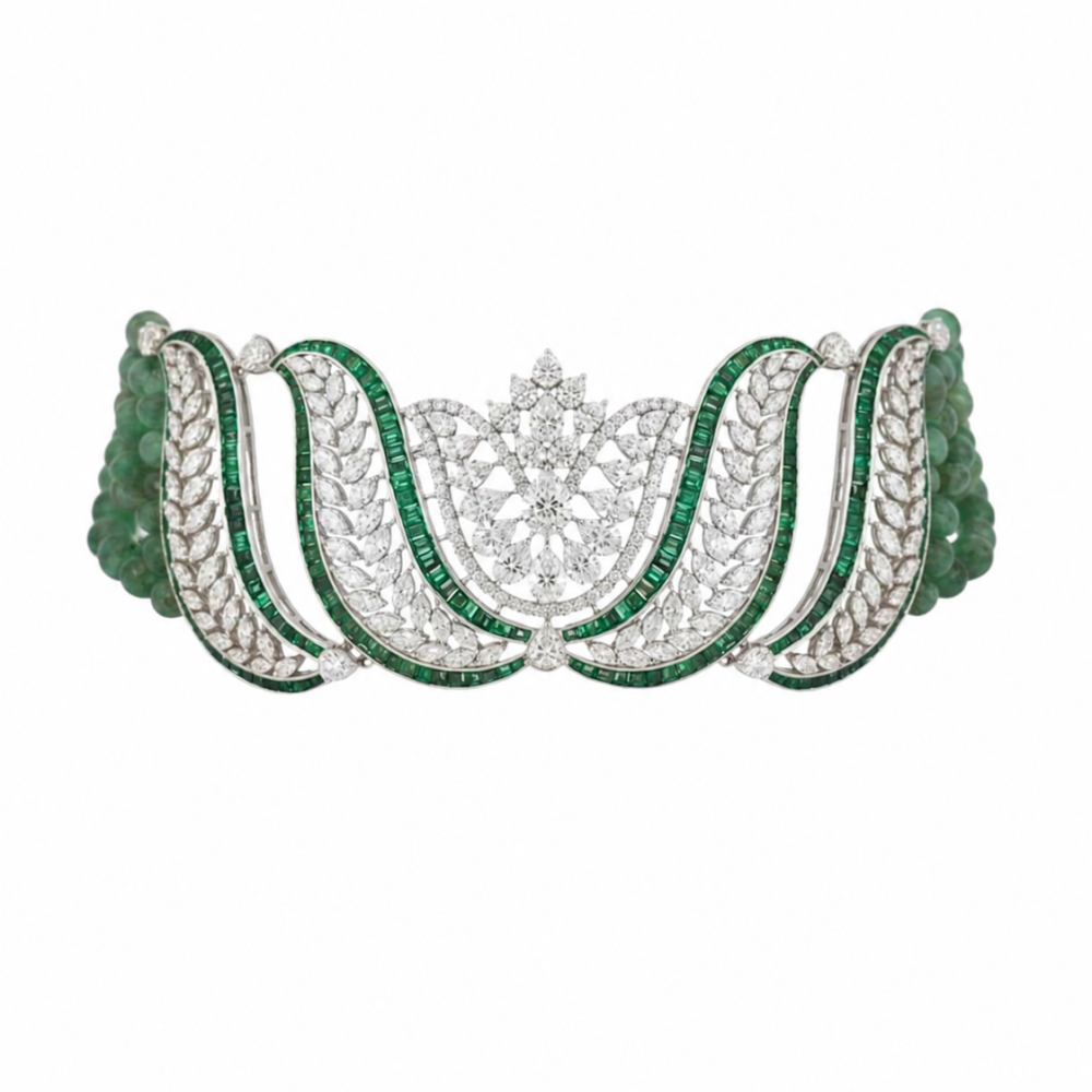 green emerald chocker