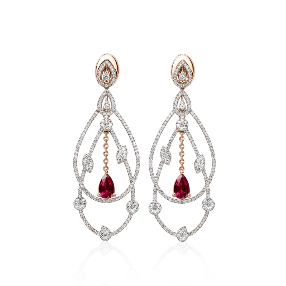 Heart's Reflection Danglers