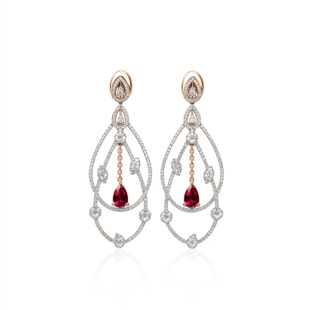 Heart's Reflection Danglers