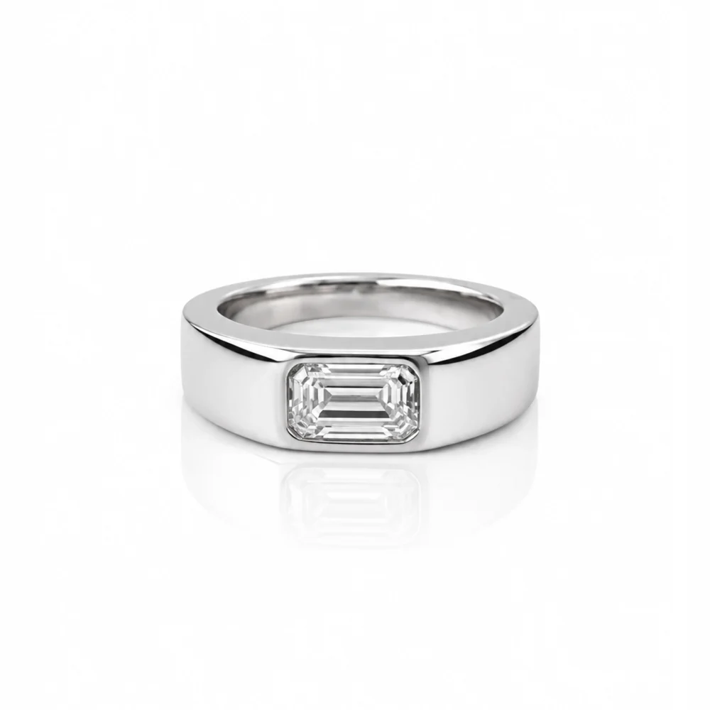 Mark Emerald Solitaire Ring