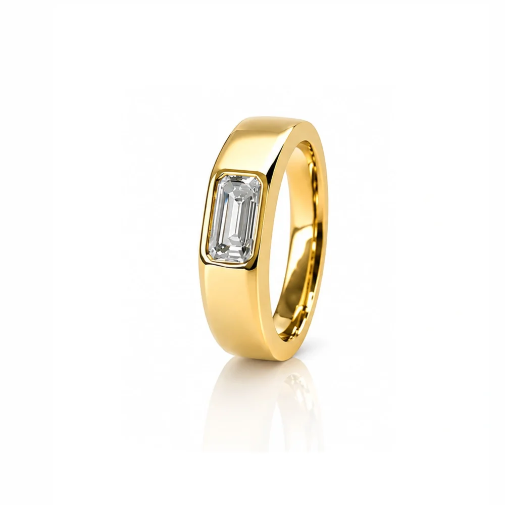 Mark Emerald Solitaire Ring