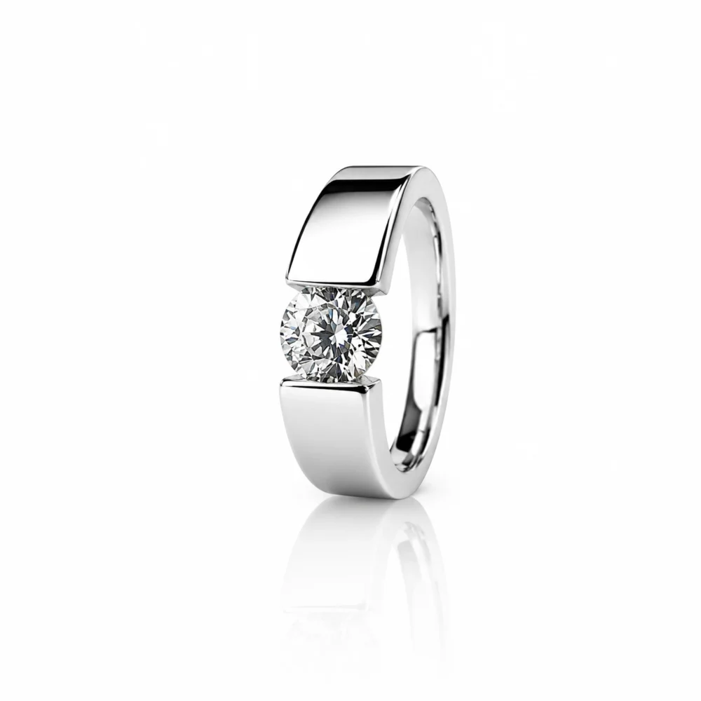 Orbit Round Solitaire Ring