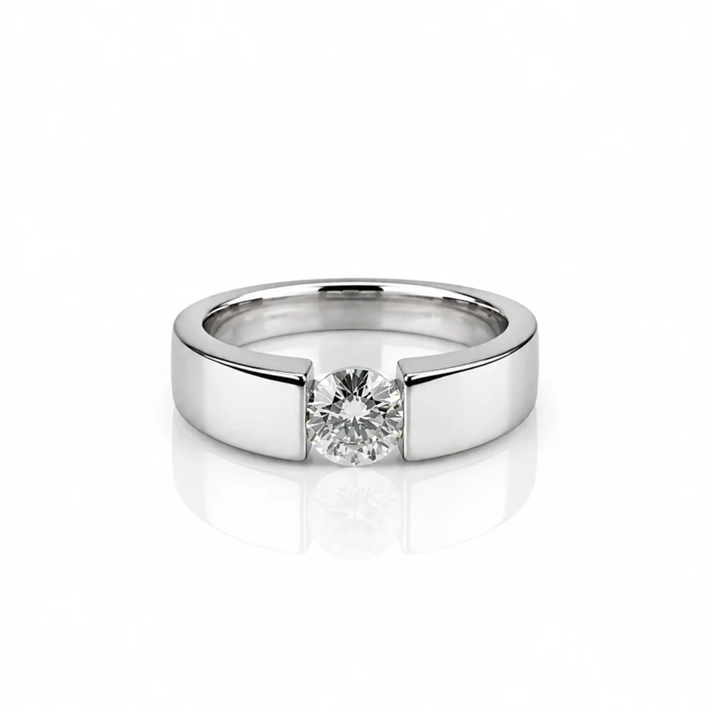Orbit Round Solitaire Ring