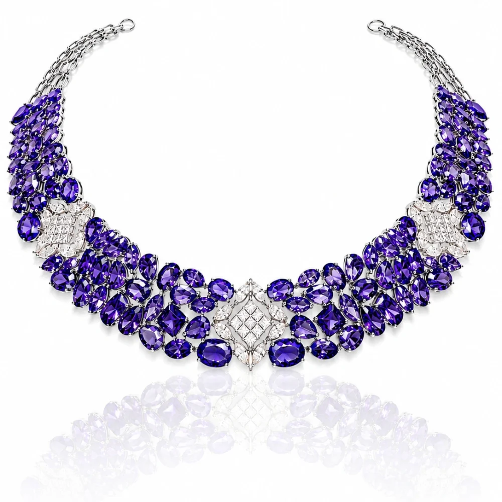 Violet Crown Necklace